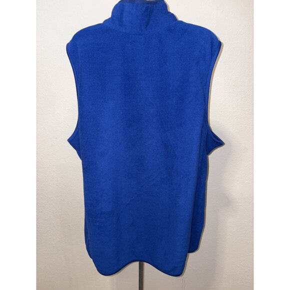 Danskin Now Womens Size 2X Fleece Vest Blue Pockets Full Front Zipper - Picture 5 of 6